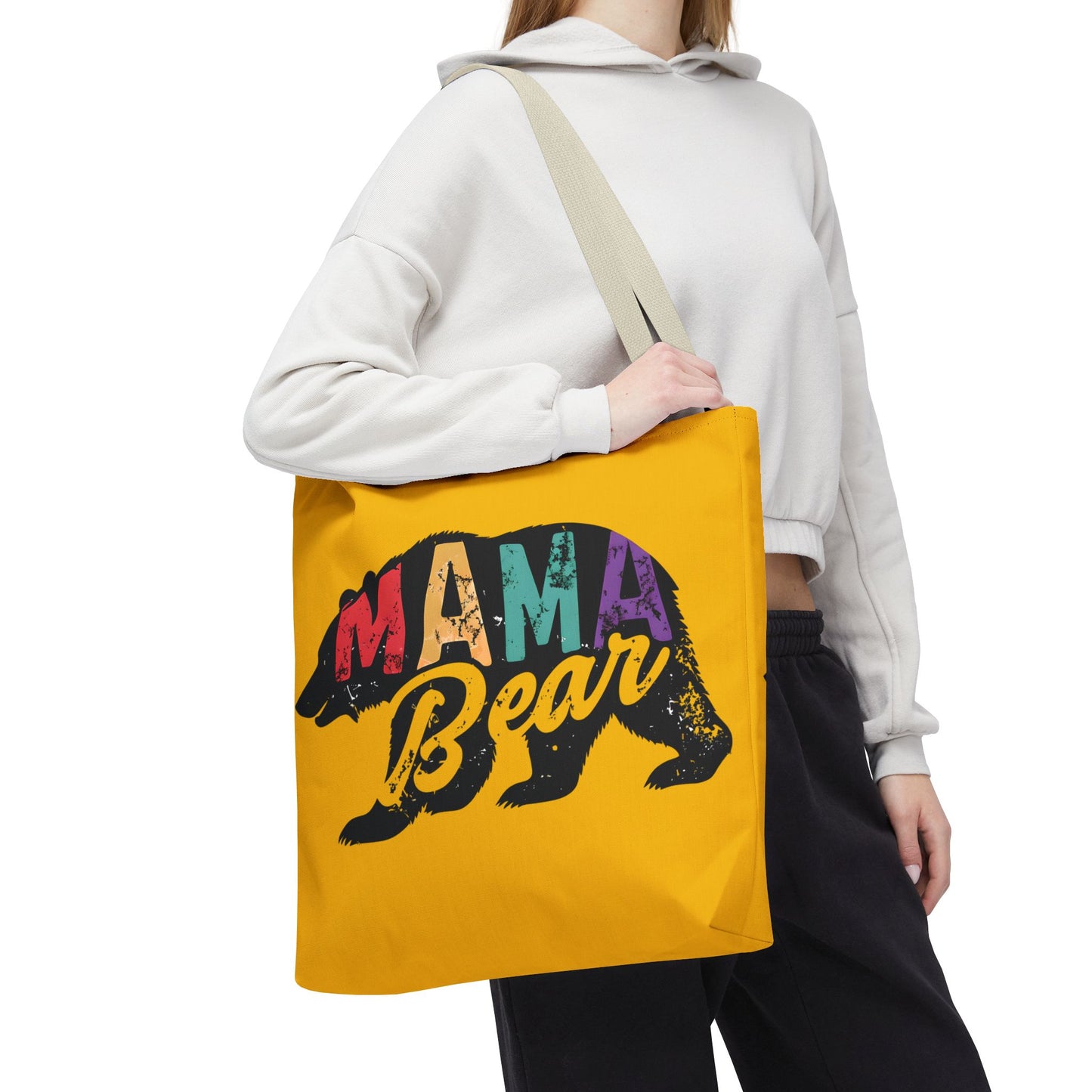 Mama Bear Tote Bag - Colorful & Fun Gift for Moms - Great for Mother's Day