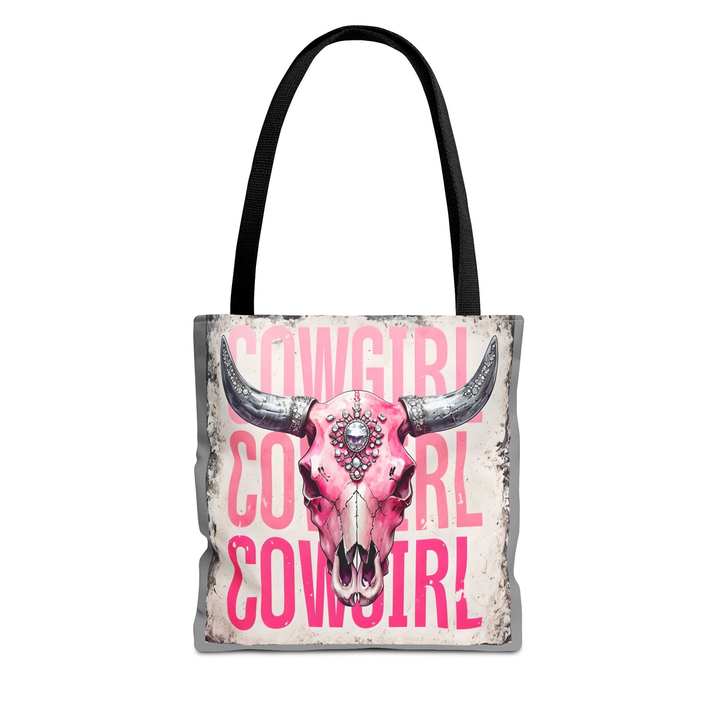 Pink Cowgirl Skull Tote Bag - Stylish Western Decor