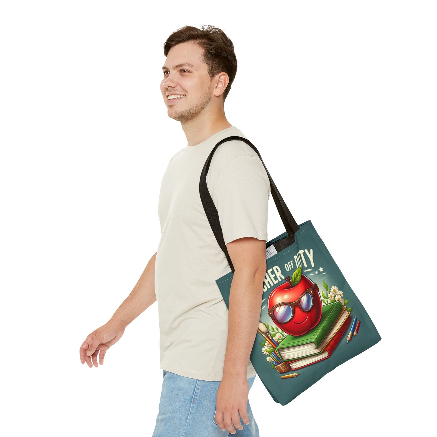 Fun Teacher Tote Bag - 'Teacher Off Duty' Design, Perfect for Back to School & Teacher Appreciation