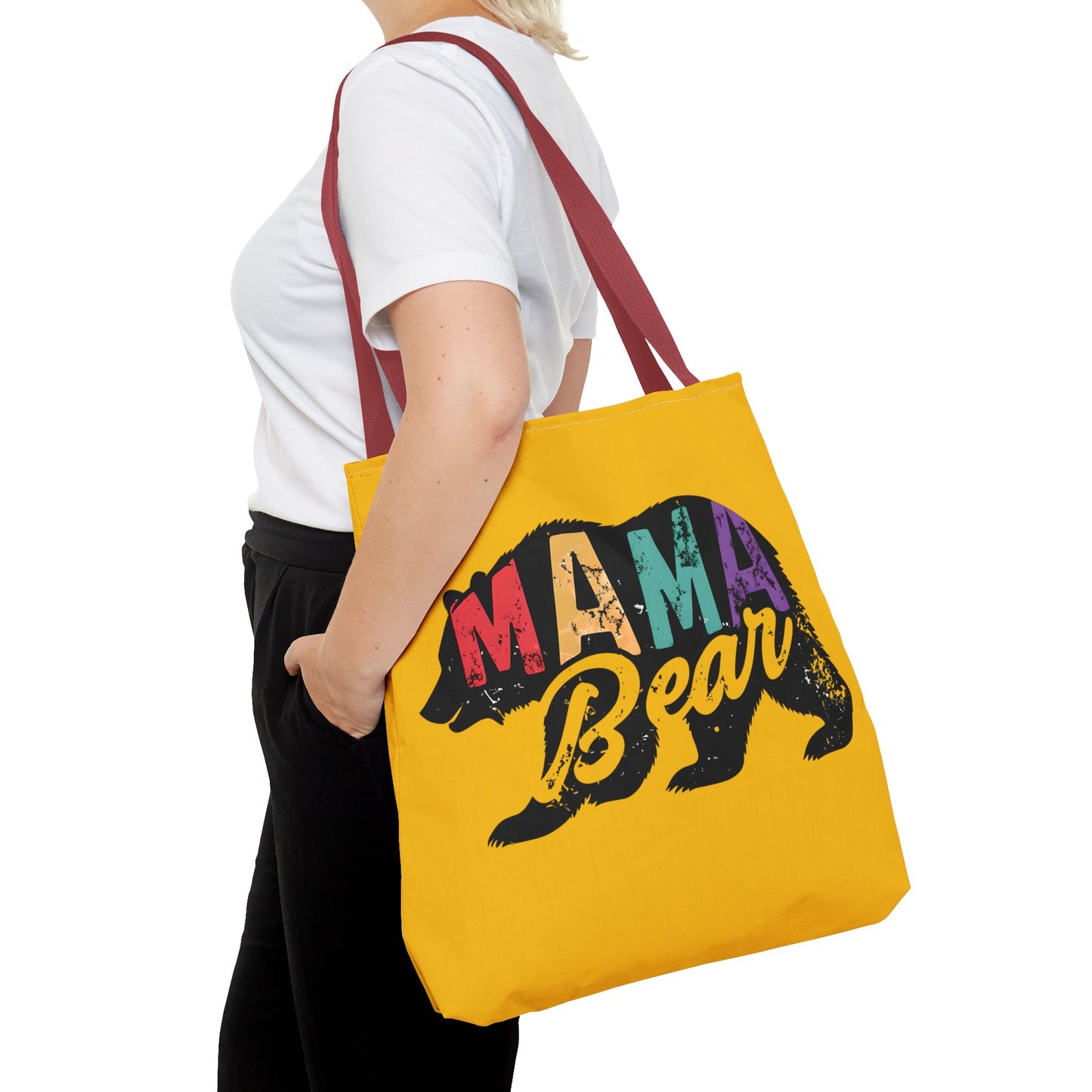 Mama Bear Tote Bag - Colorful & Fun Gift for Moms - Great for Mother's Day