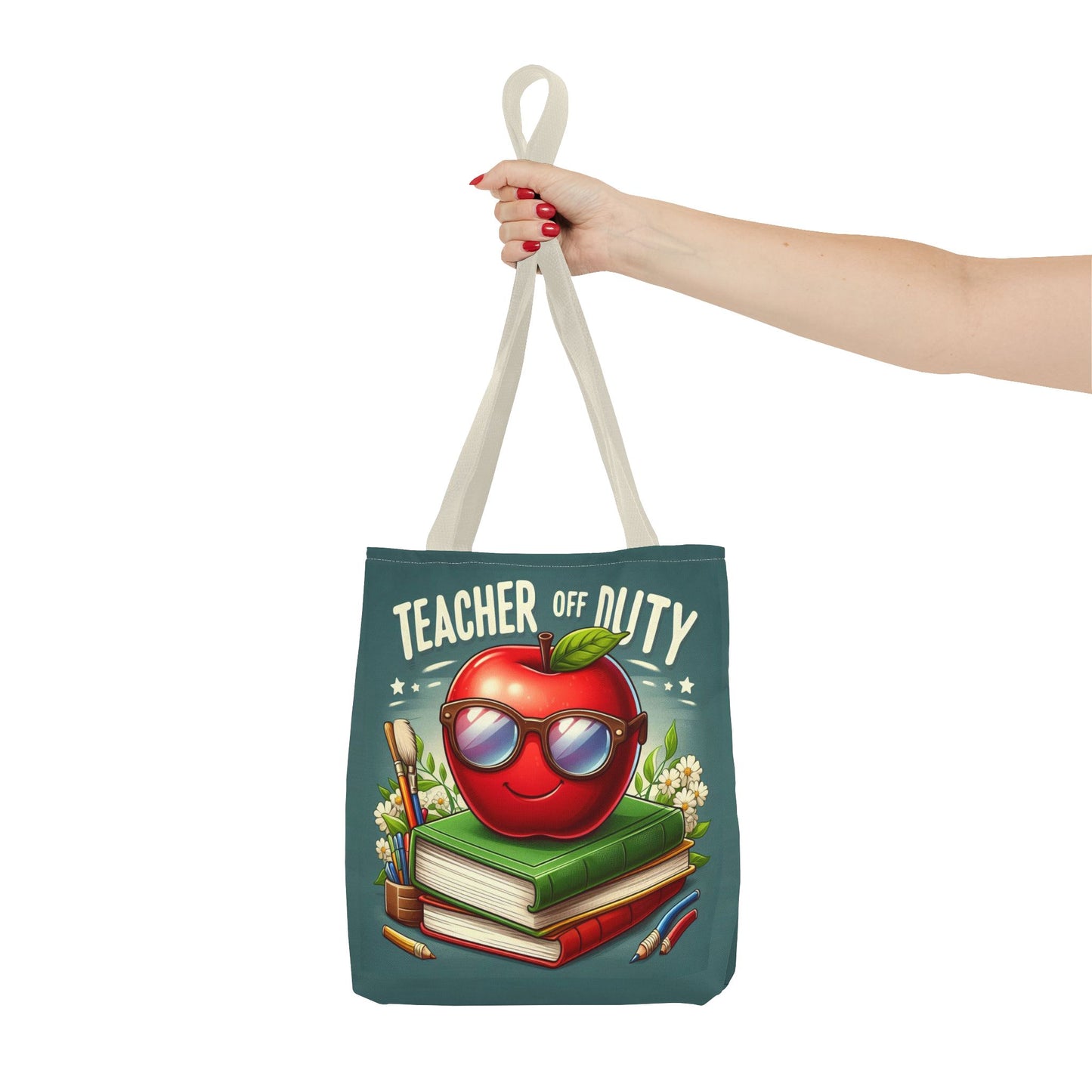 Fun Teacher Tote Bag - 'Teacher Off Duty' Design, Perfect for Back to School & Teacher Appreciation