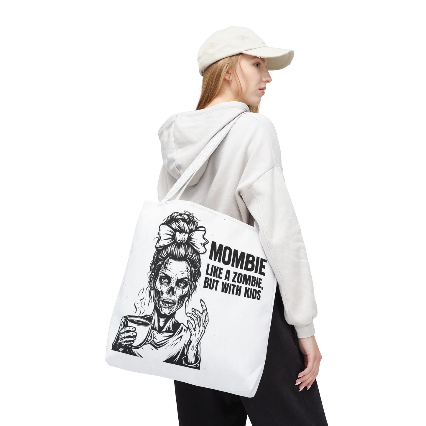 Funny "Mombiel Like a Zombie, but with Kids" Tote Bag - Perfect for Moms and Mother's Day Gift Ideas