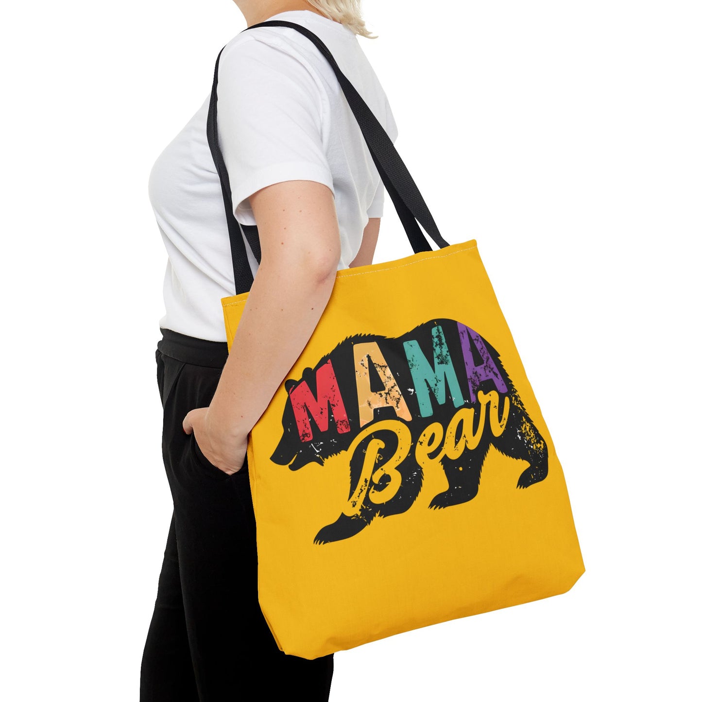 Mama Bear Tote Bag - Colorful & Fun Gift for Moms - Great for Mother's Day