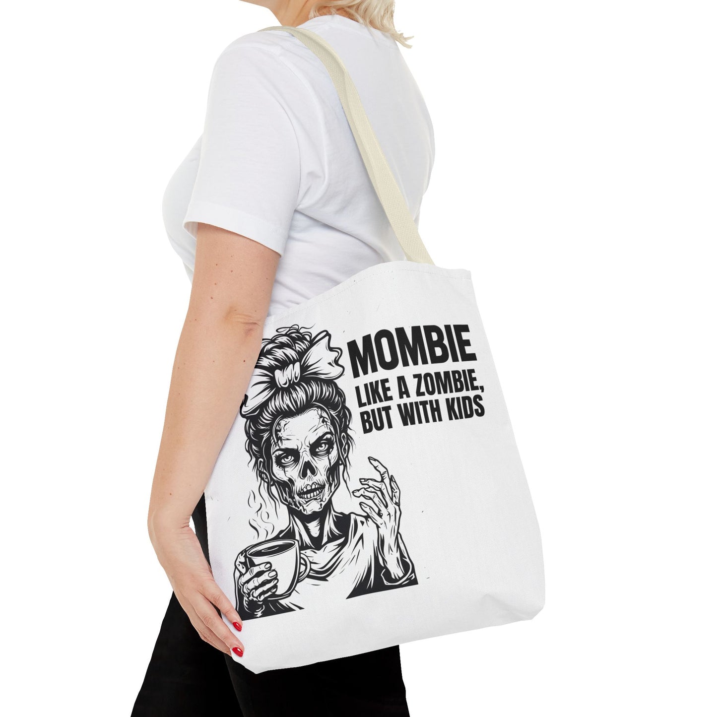 Funny "Mombiel Like a Zombie, but with Kids" Tote Bag - Perfect for Moms and Mother's Day Gift Ideas