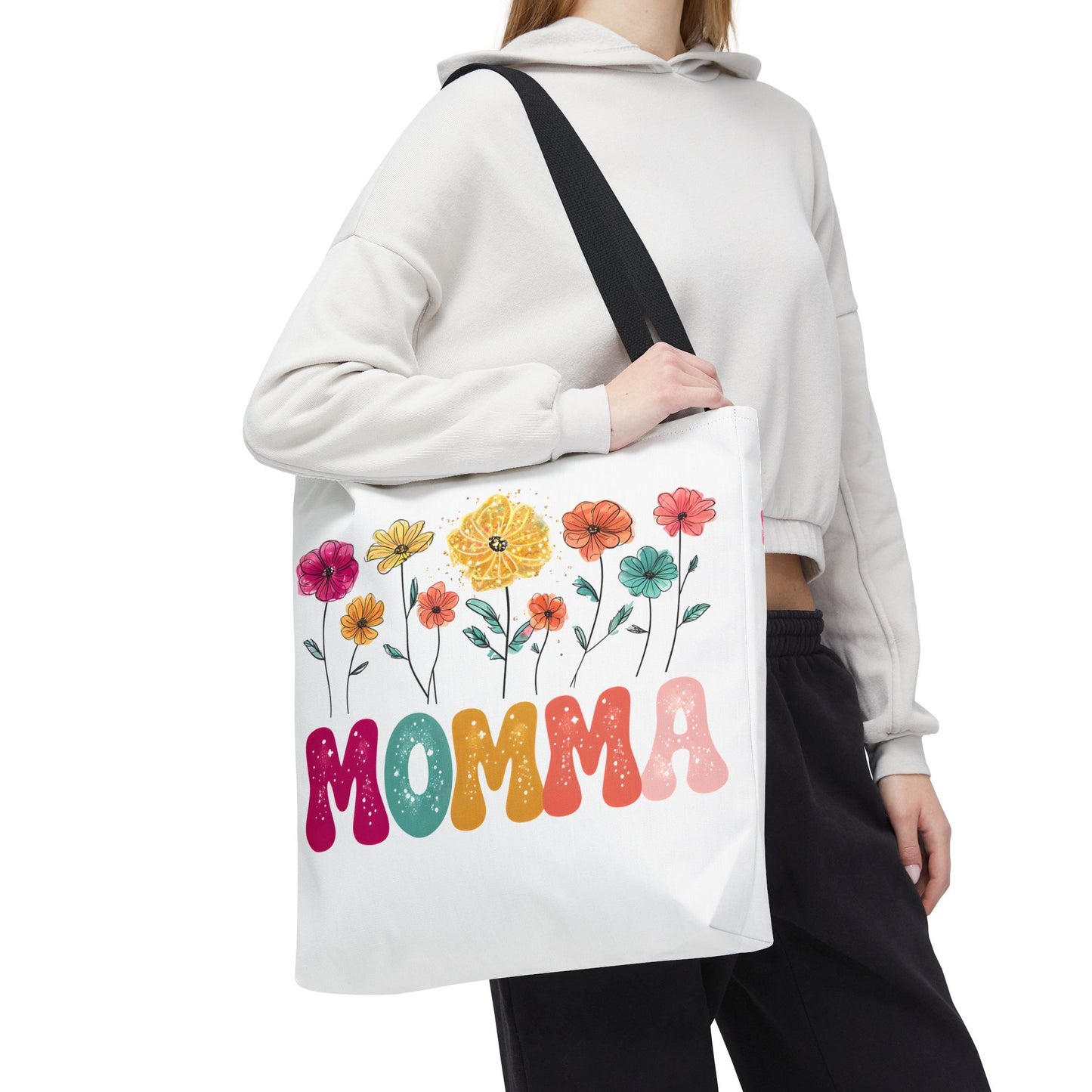 Colorful Floral Momma Tote Bag - Perfect Gift for Mother's Day & Everyday Use