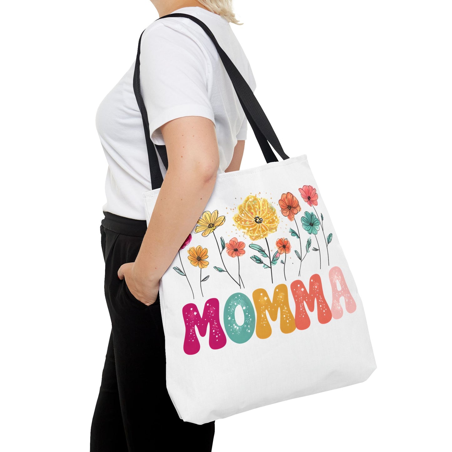 Colorful Floral Momma Tote Bag - Perfect Gift for Mother's Day & Everyday Use