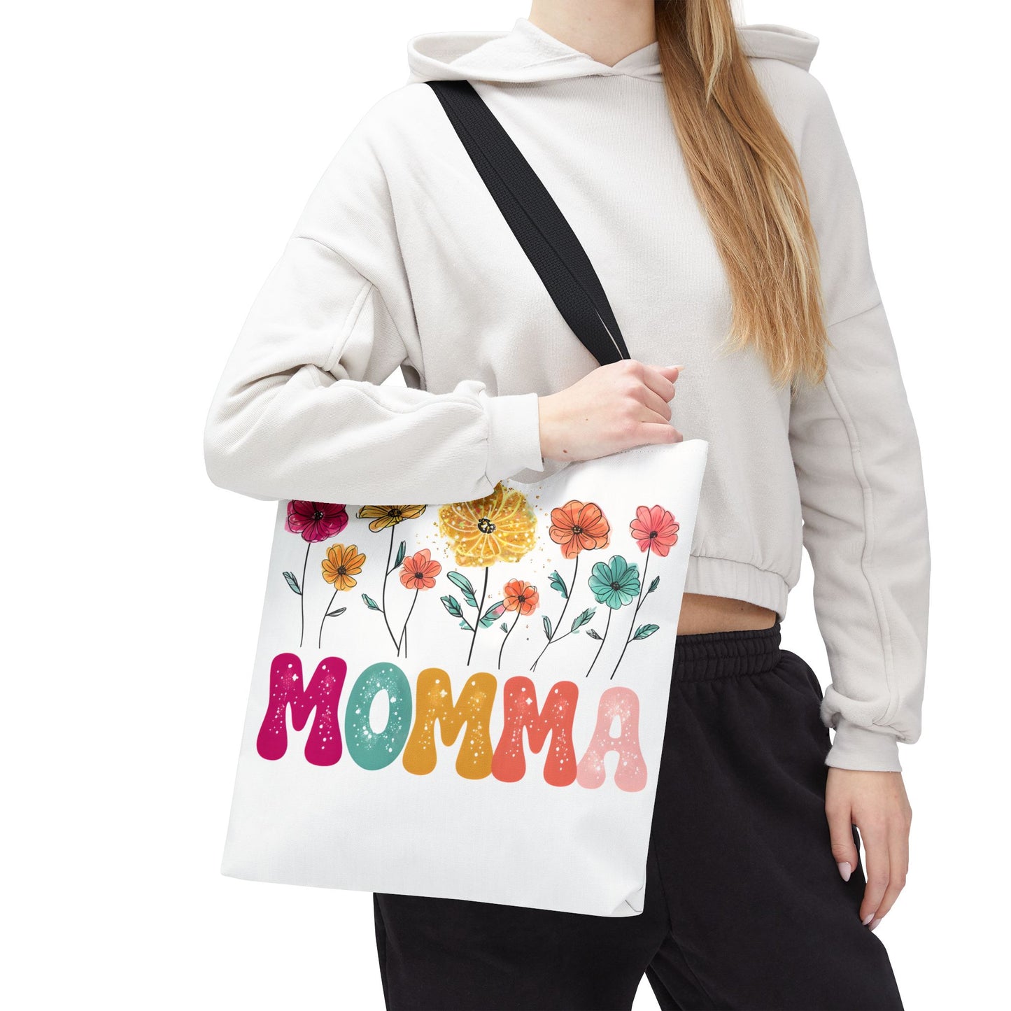 Colorful Floral Momma Tote Bag - Perfect Gift for Mother's Day & Everyday Use