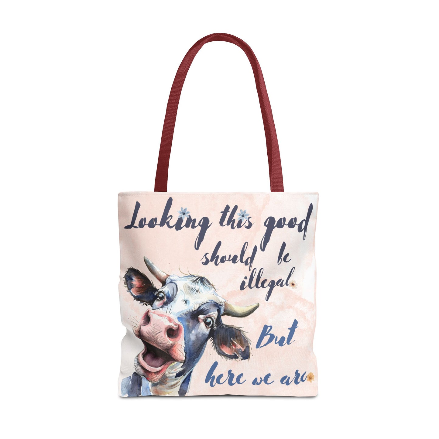 Humorous Cow Tote Bag - 'Looking This Good Should Be Illegal' - Gift Idea