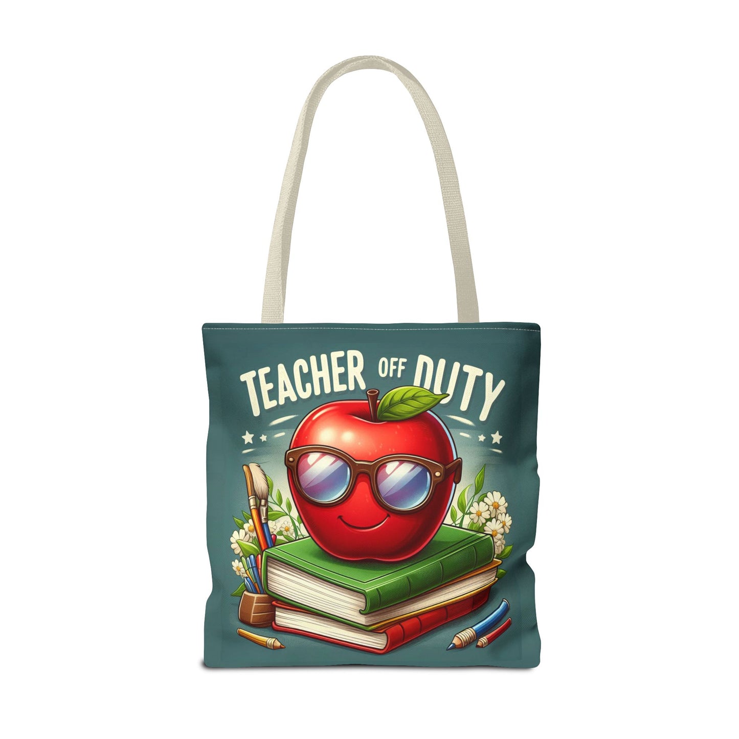 Fun Teacher Tote Bag - 'Teacher Off Duty' Design, Perfect for Back to School & Teacher Appreciation