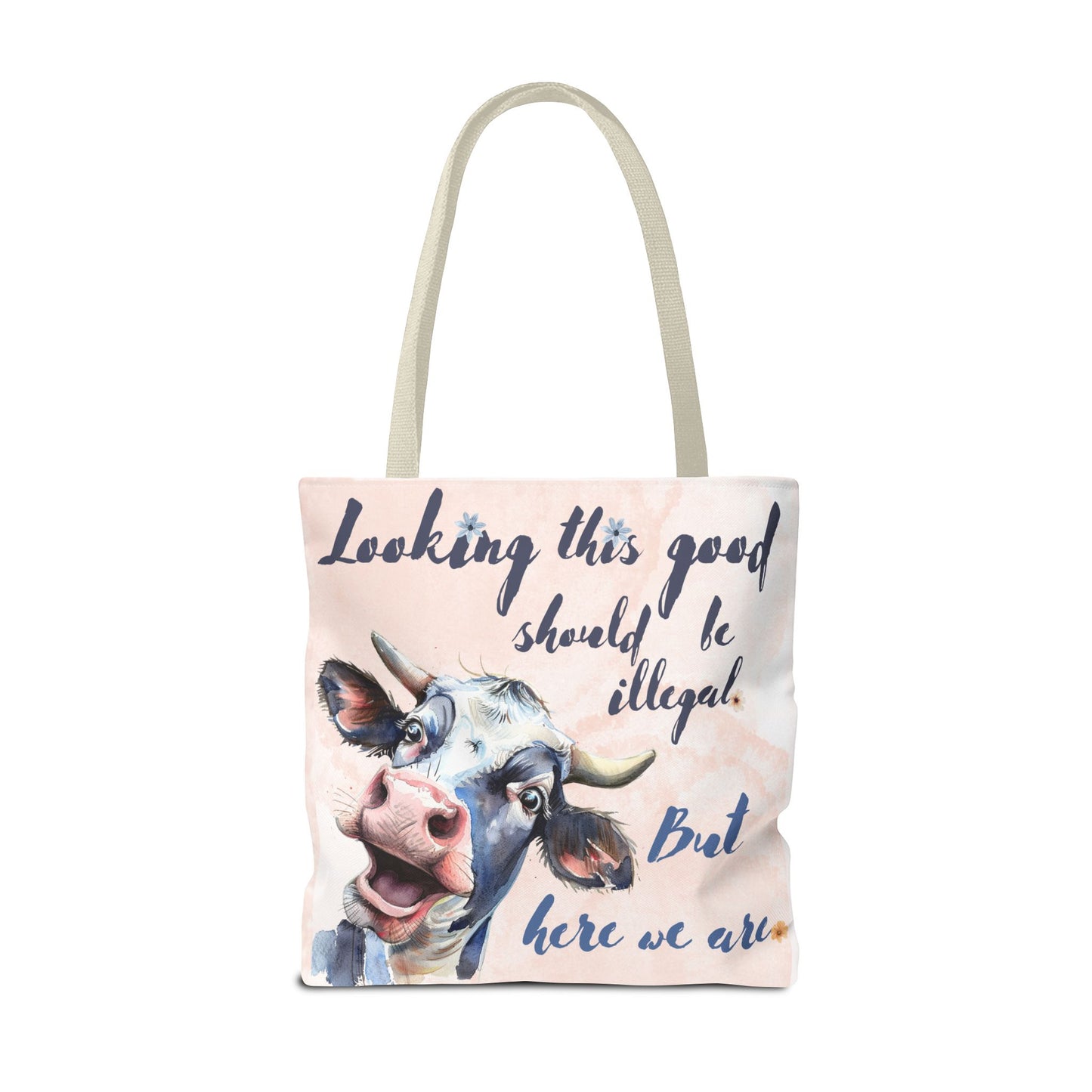 Humorous Cow Tote Bag - 'Looking This Good Should Be Illegal' - Gift Idea