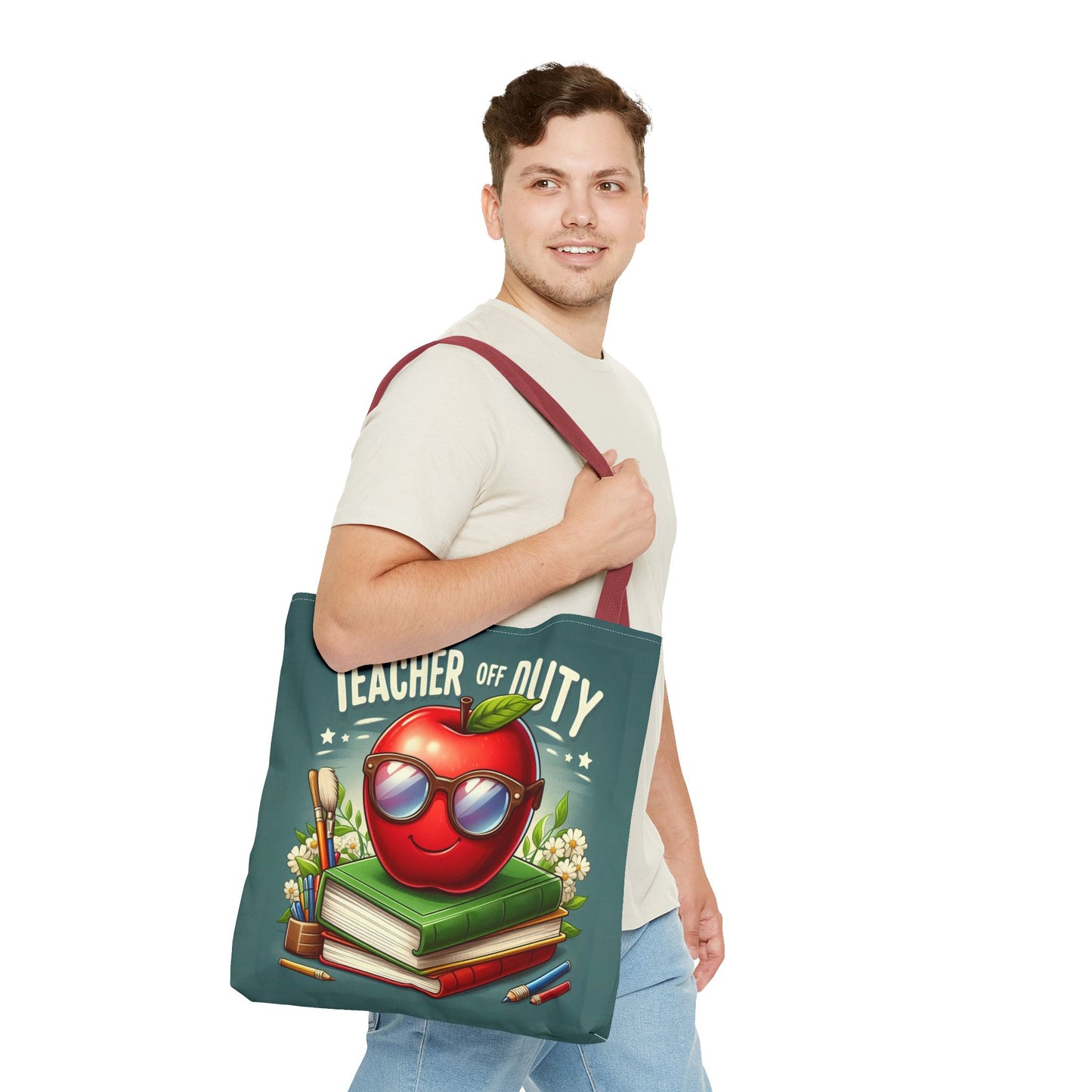 Fun Teacher Tote Bag - 'Teacher Off Duty' Design, Perfect for Back to School & Teacher Appreciation