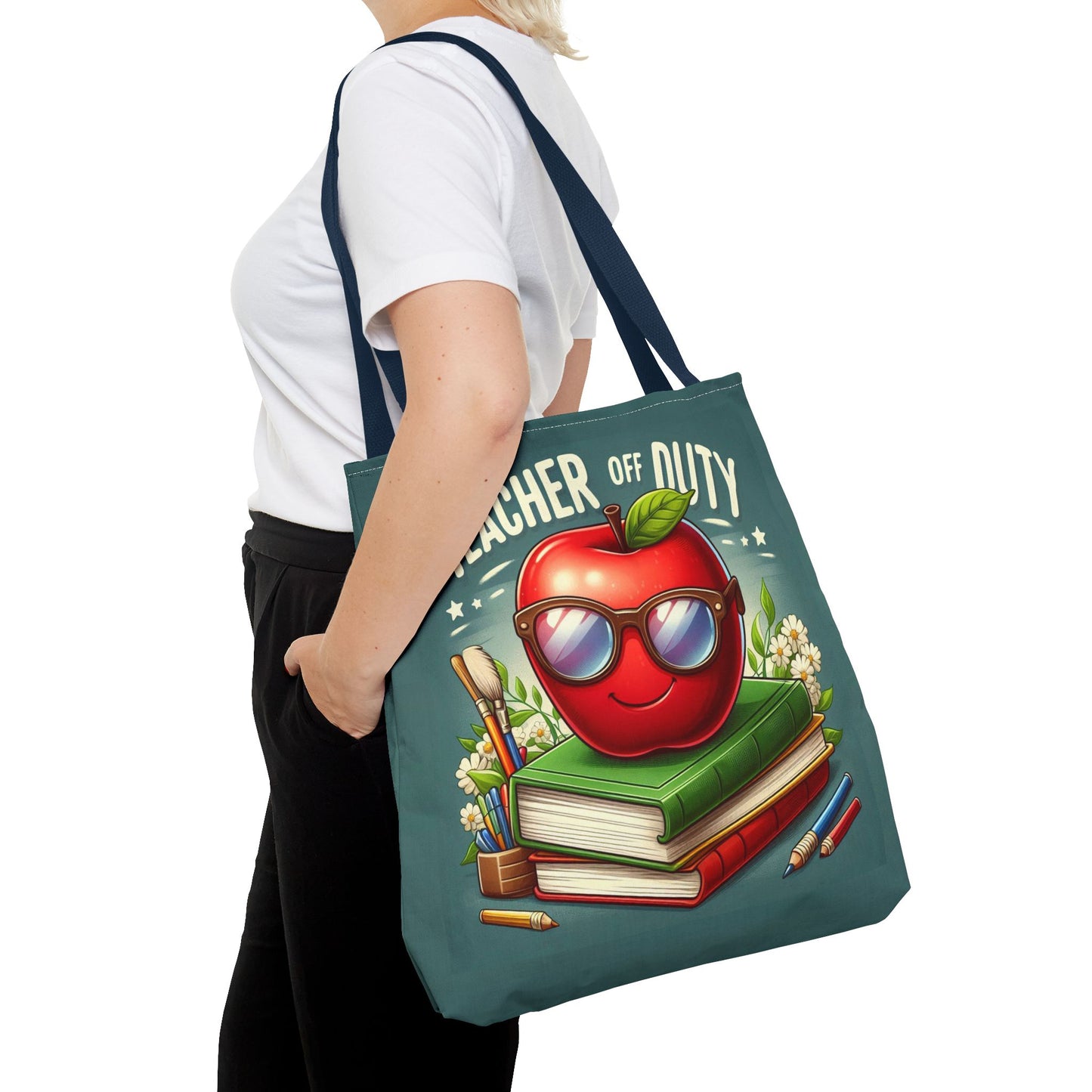 Fun Teacher Tote Bag - 'Teacher Off Duty' Design, Perfect for Back to School & Teacher Appreciation