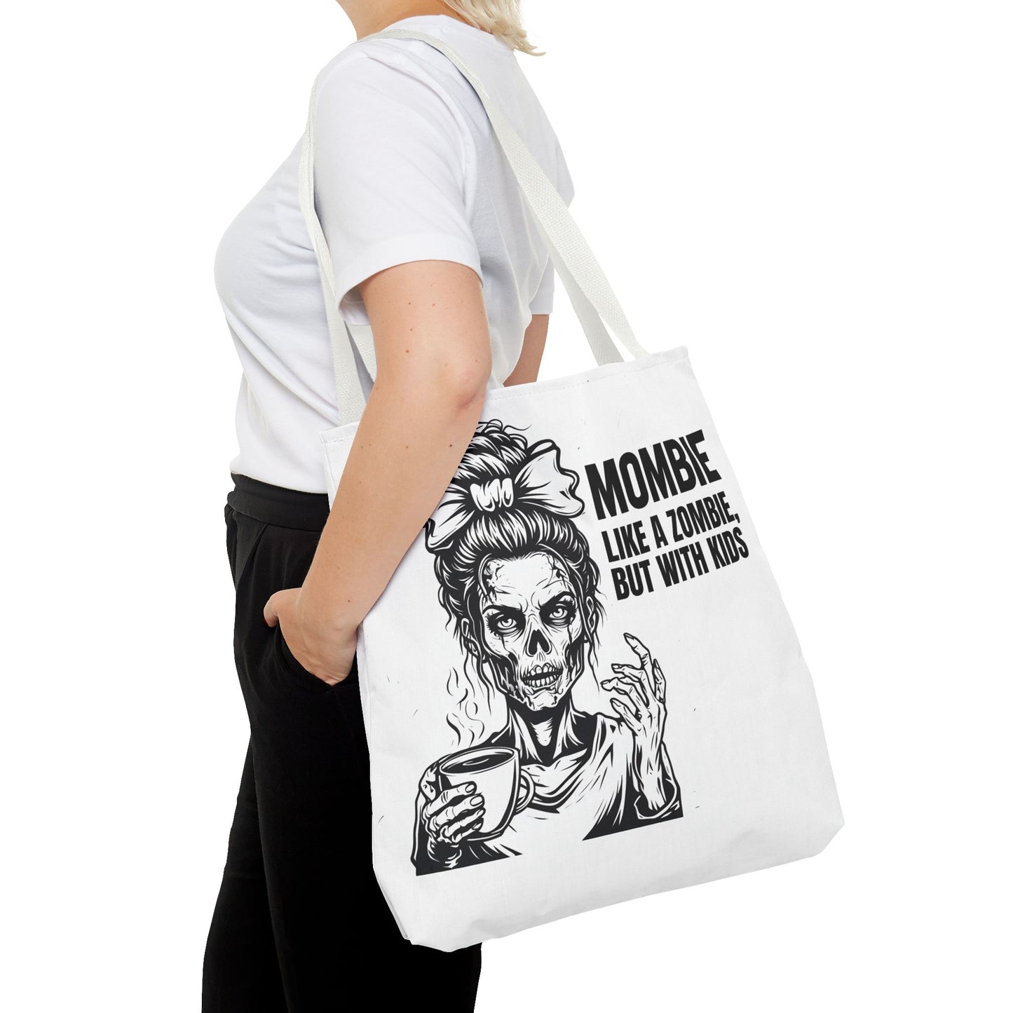 Funny "Mombiel Like a Zombie, but with Kids" Tote Bag - Perfect for Moms and Mother's Day Gift Ideas
