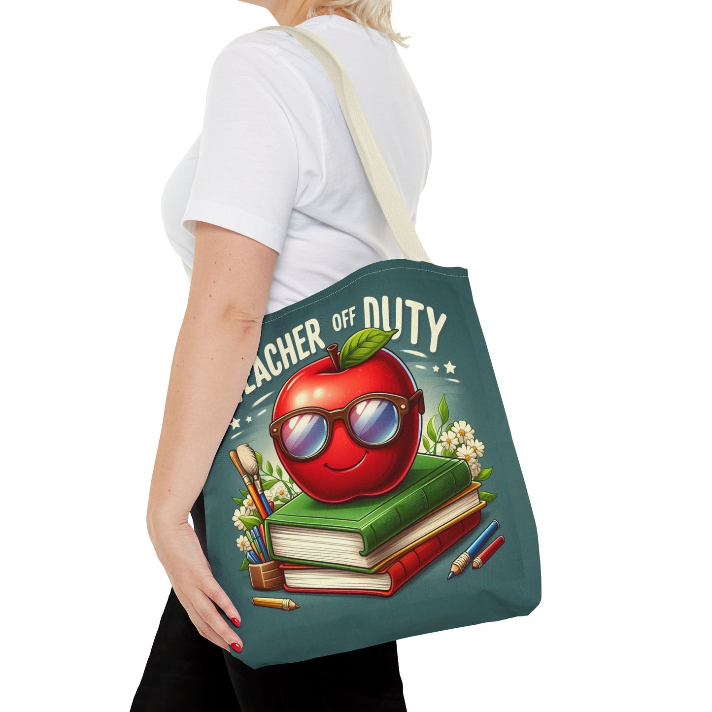 Fun Teacher Tote Bag - 'Teacher Off Duty' Design, Perfect for Back to School & Teacher Appreciation