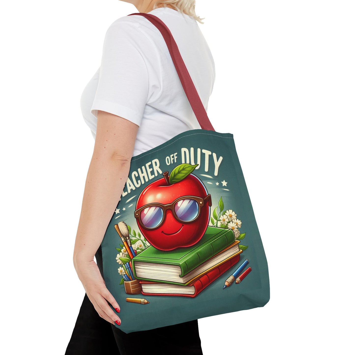 Fun Teacher Tote Bag - 'Teacher Off Duty' Design, Perfect for Back to School & Teacher Appreciation