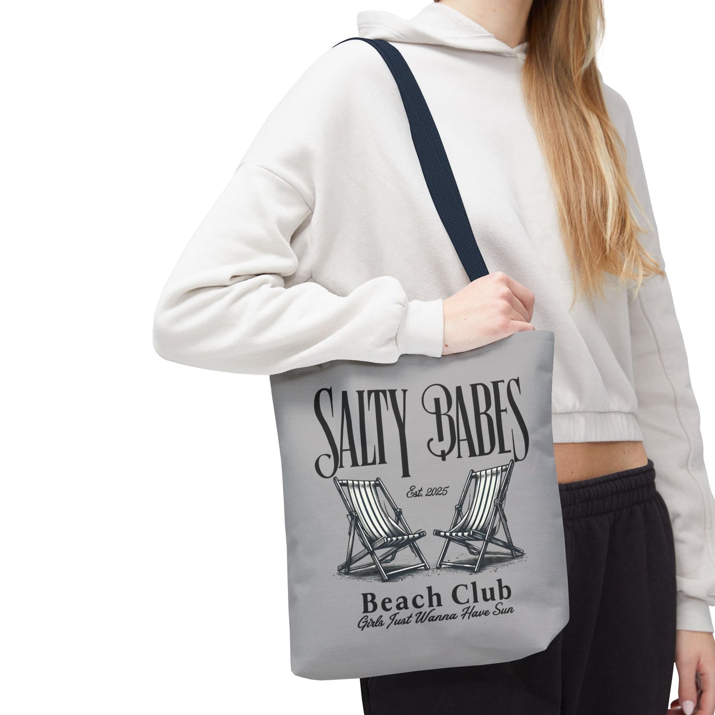 Salty Babes Beach Club Tote Bag – Perfect for Sun-Loving Women