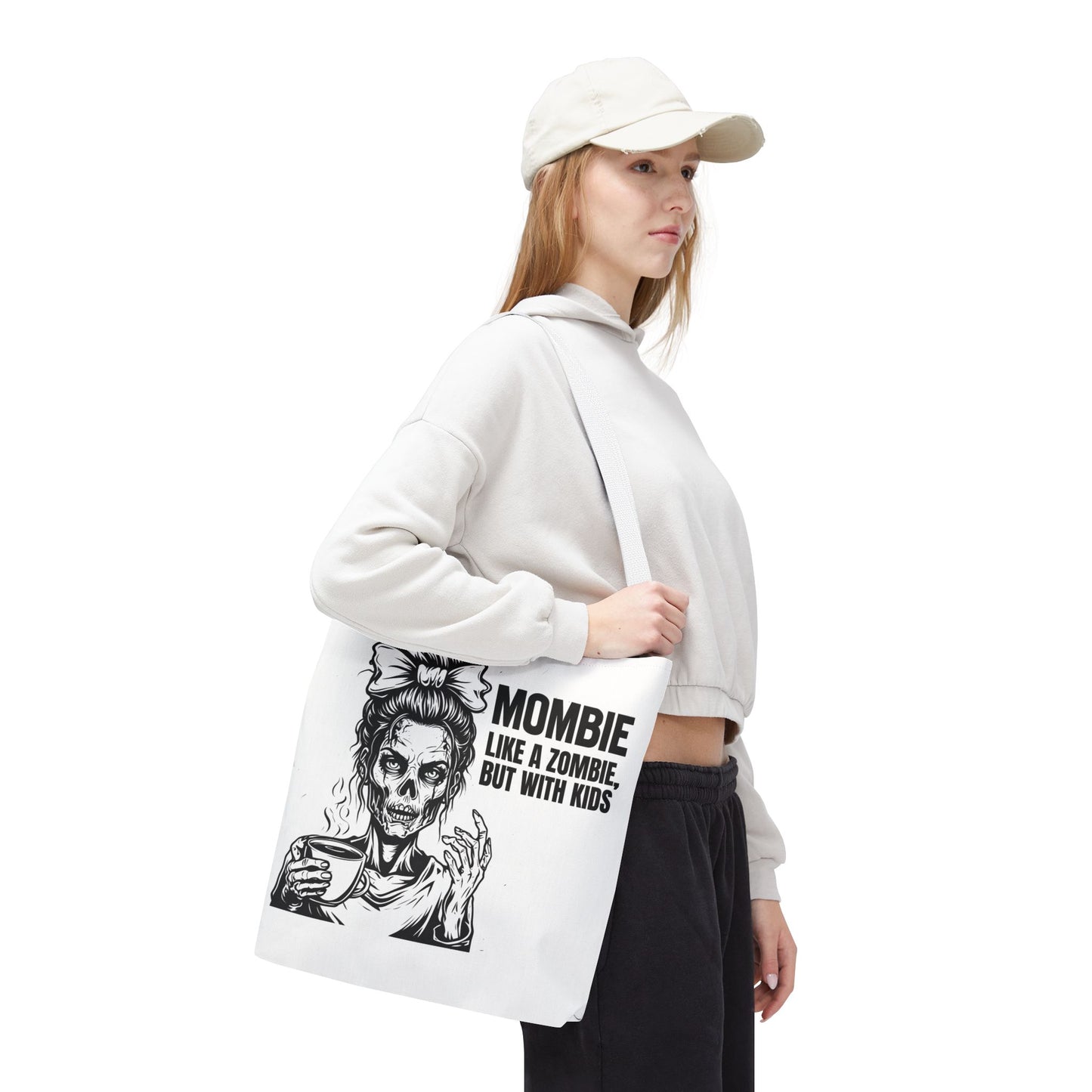 Funny "Mombiel Like a Zombie, but with Kids" Tote Bag - Perfect for Moms and Mother's Day Gift Ideas