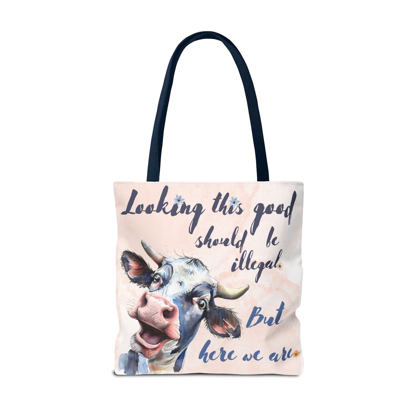 Humorous Cow Tote Bag - 'Looking This Good Should Be Illegal' - Gift Idea