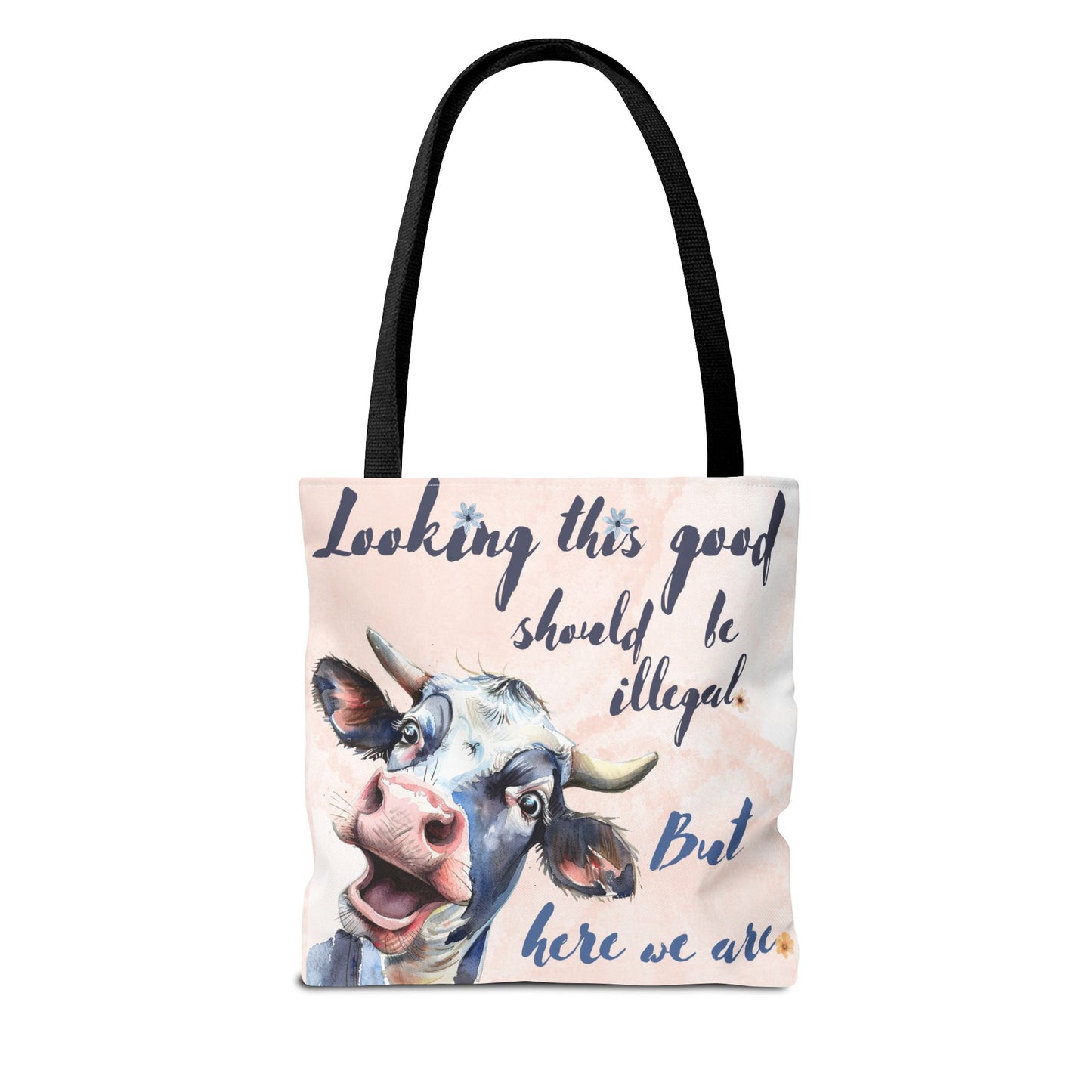 Humorous Cow Tote Bag - 'Looking This Good Should Be Illegal' - Gift Idea