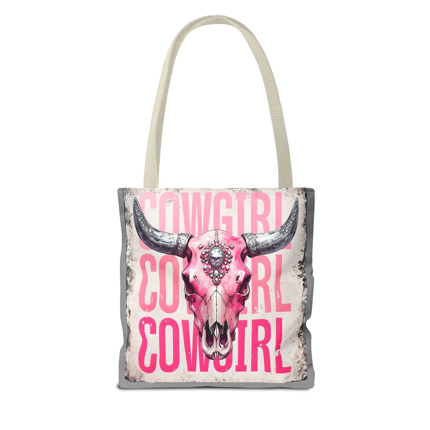 Pink Cowgirl Skull Tote Bag - Stylish Western Decor