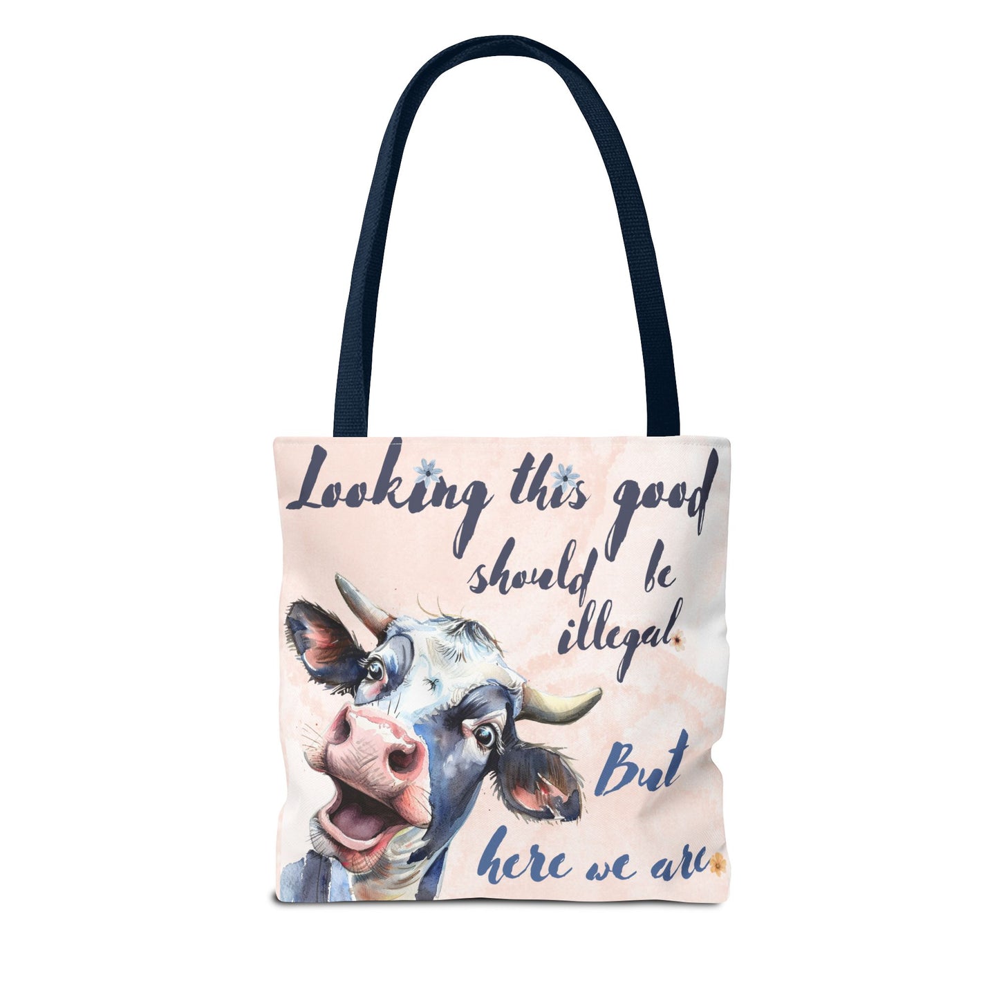 Humorous Cow Tote Bag - 'Looking This Good Should Be Illegal' - Gift Idea
