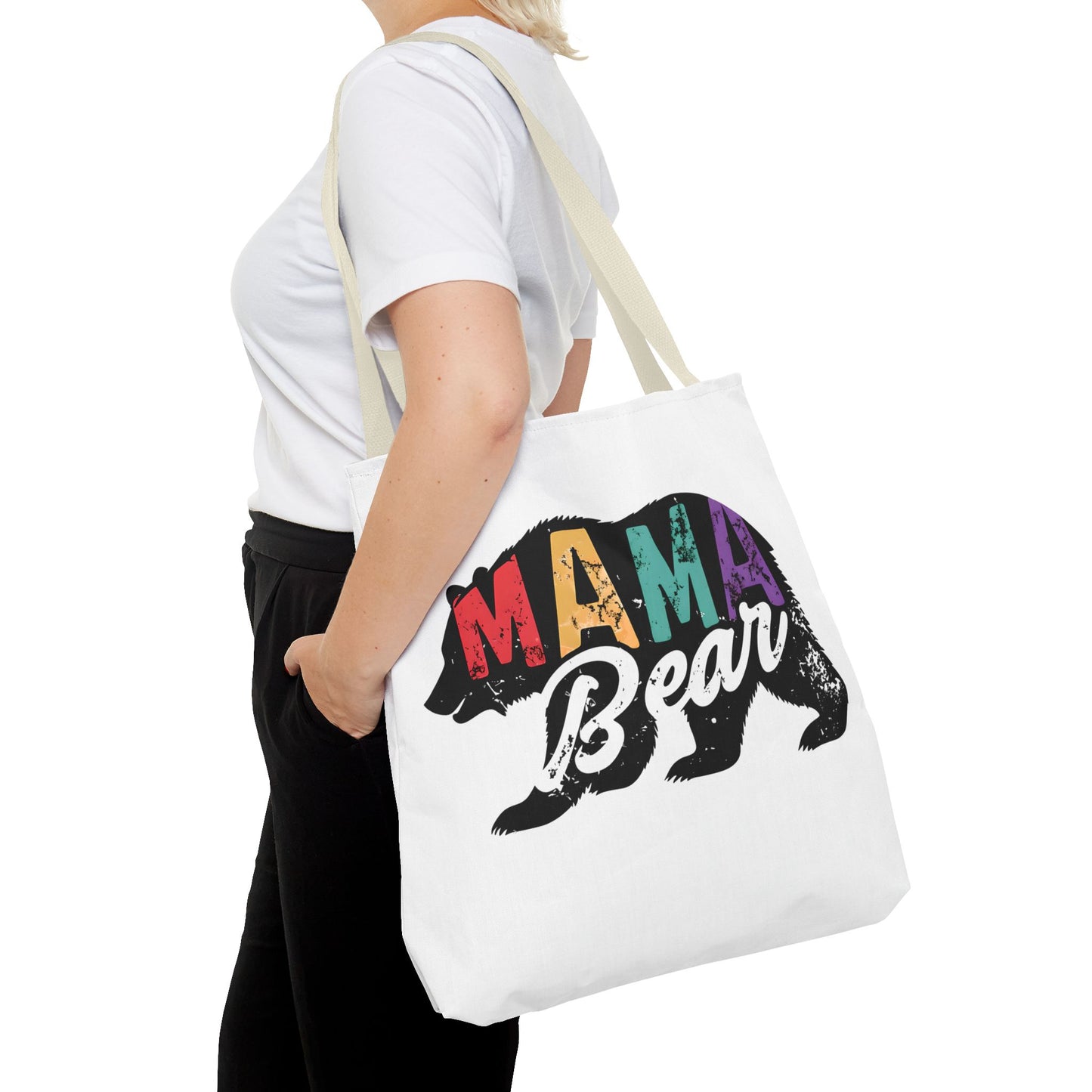 Colorful Mama Bear Tote Bag for Moms - Perfect for Mother's Day, Gifts & Everyday Use