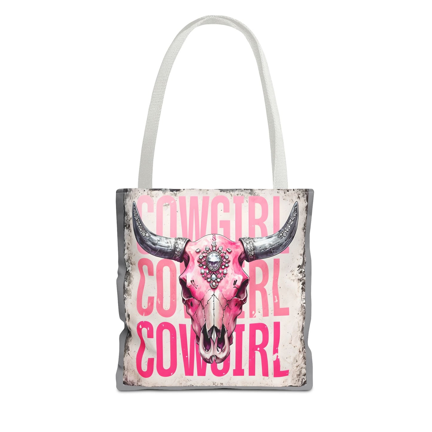 Pink Cowgirl Skull Tote Bag - Stylish Western Decor