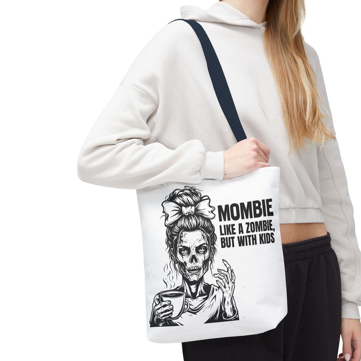 Funny "Mombiel Like a Zombie, but with Kids" Tote Bag - Perfect for Moms and Mother's Day Gift Ideas