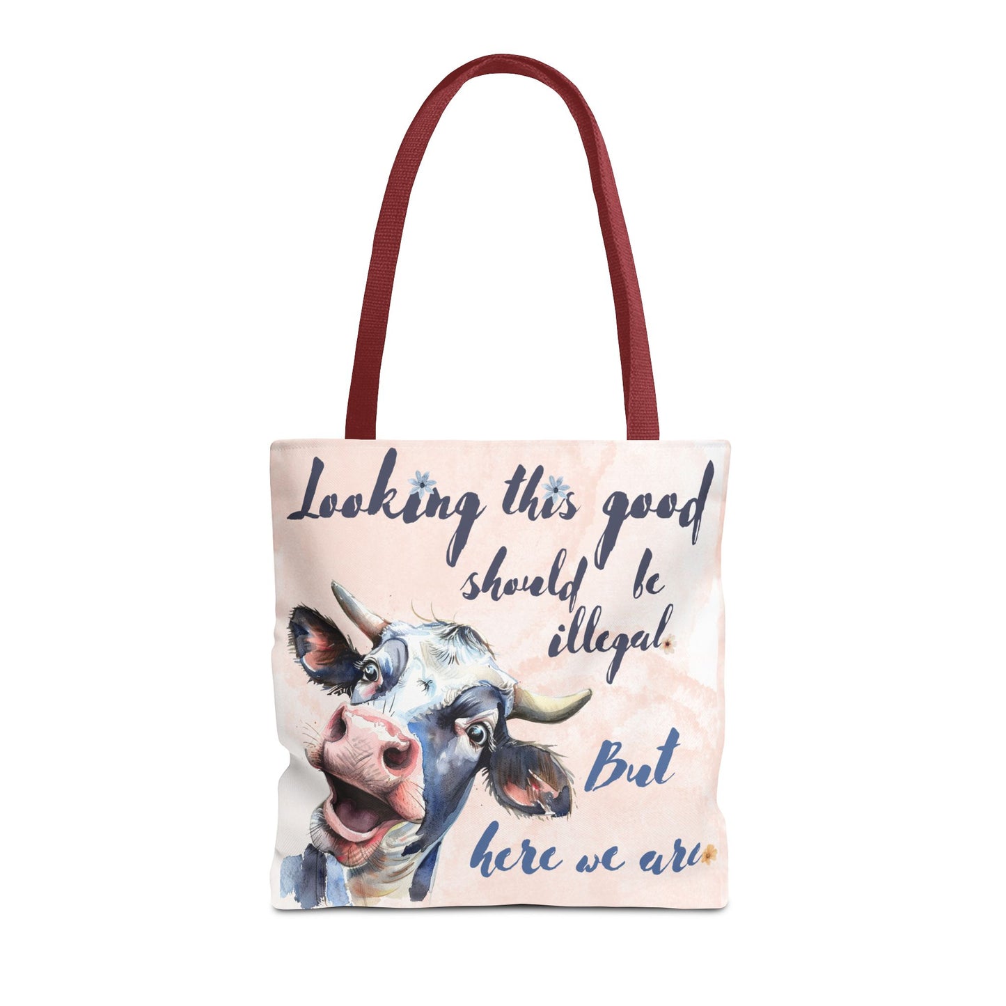 Humorous Cow Tote Bag - 'Looking This Good Should Be Illegal' - Gift Idea