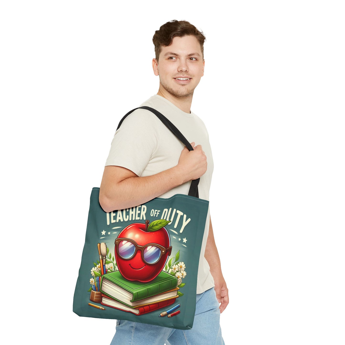 Fun Teacher Tote Bag - 'Teacher Off Duty' Design, Perfect for Back to School & Teacher Appreciation