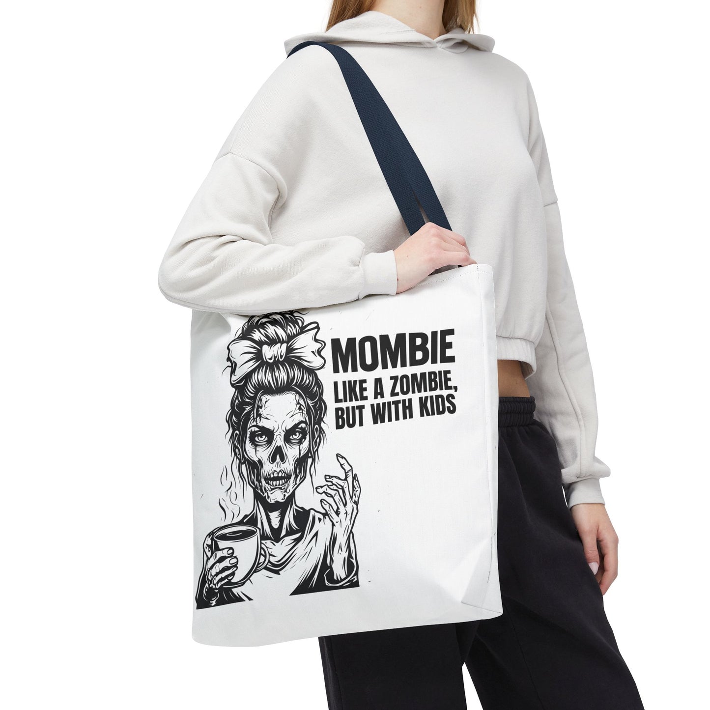 Funny "Mombiel Like a Zombie, but with Kids" Tote Bag - Perfect for Moms and Mother's Day Gift Ideas