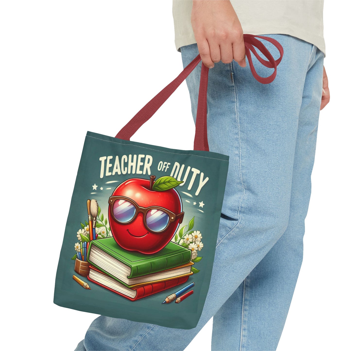 Fun Teacher Tote Bag - 'Teacher Off Duty' Design, Perfect for Back to School & Teacher Appreciation
