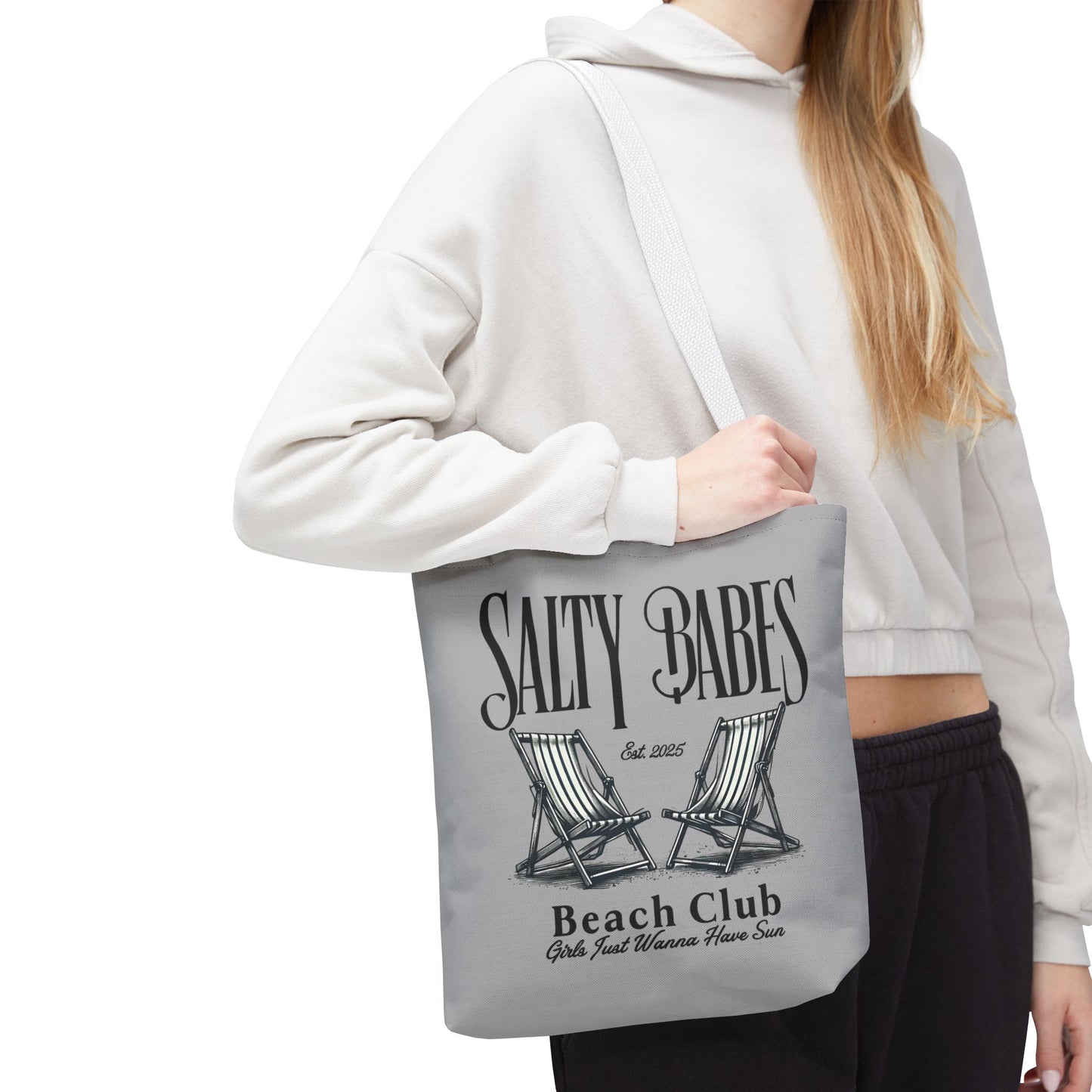 Salty Babes Beach Club Tote Bag – Perfect for Sun-Loving Women