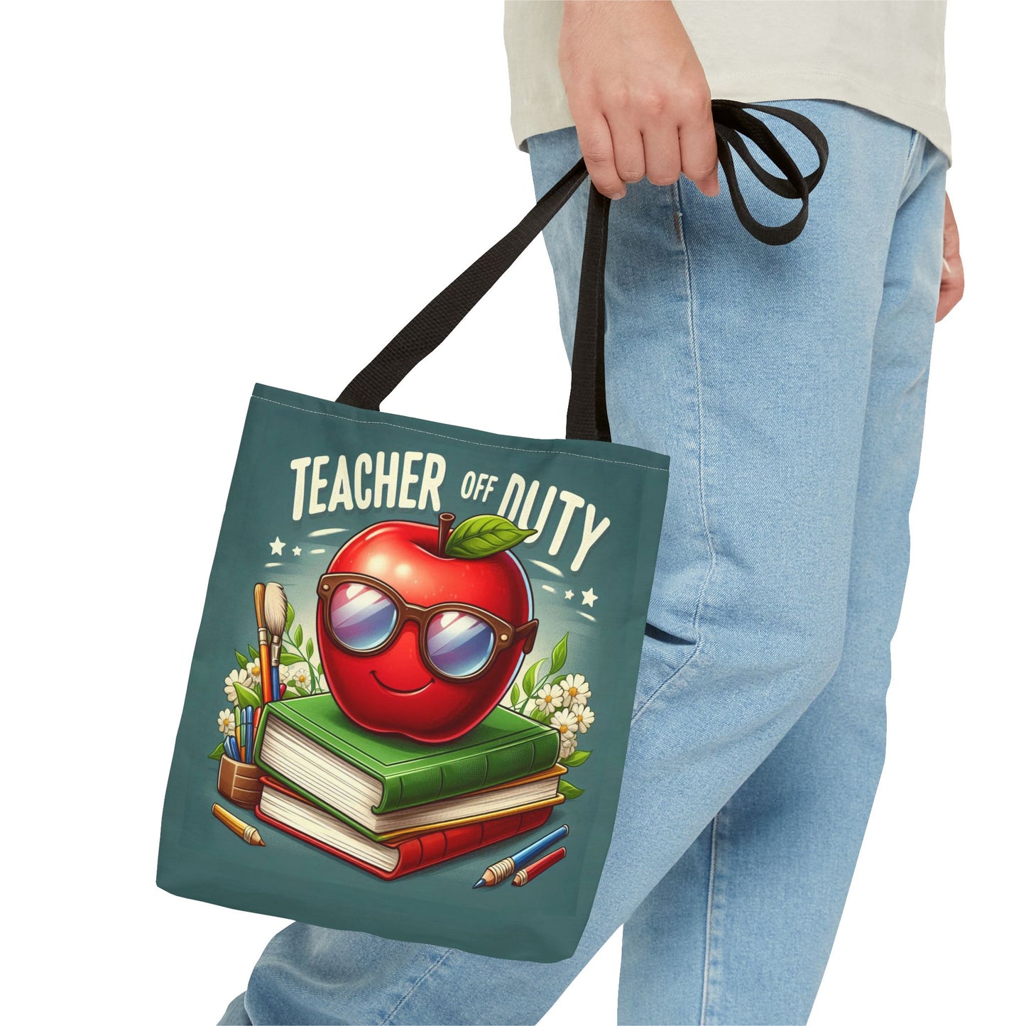 Fun Teacher Tote Bag - 'Teacher Off Duty' Design, Perfect for Back to School & Teacher Appreciation