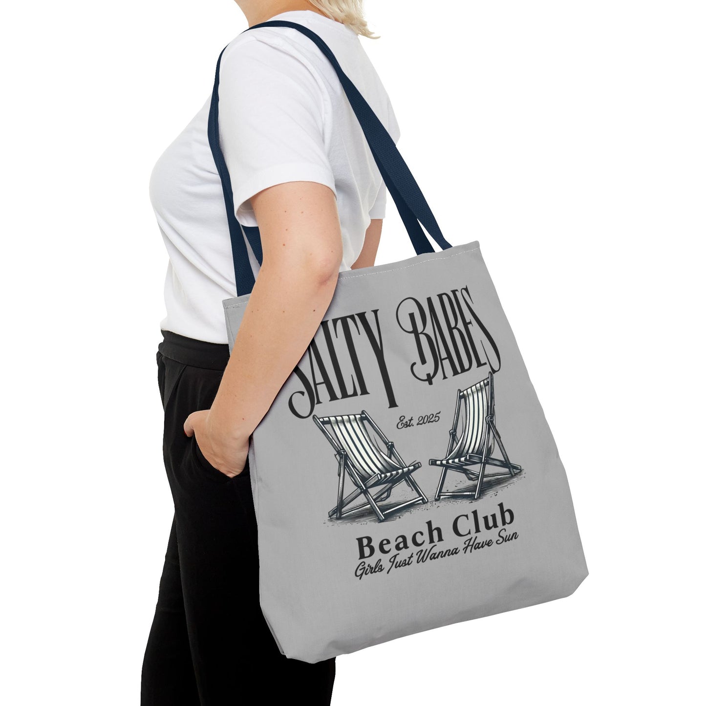 Salty Babes Beach Club Tote Bag – Perfect for Sun-Loving Women