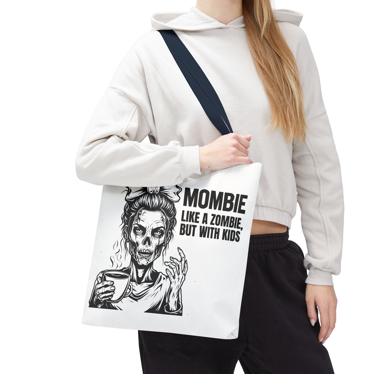 Funny "Mombiel Like a Zombie, but with Kids" Tote Bag - Perfect for Moms and Mother's Day Gift Ideas
