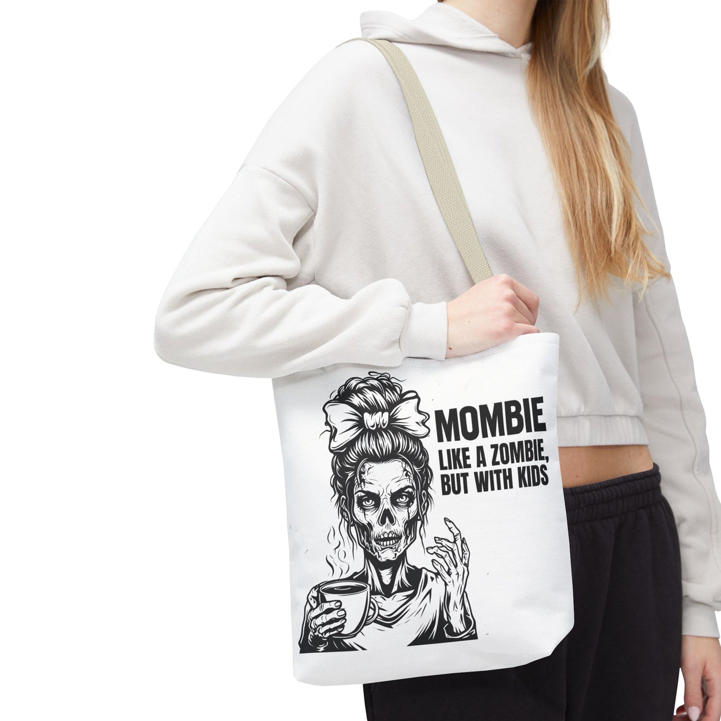 Funny "Mombiel Like a Zombie, but with Kids" Tote Bag - Perfect for Moms and Mother's Day Gift Ideas