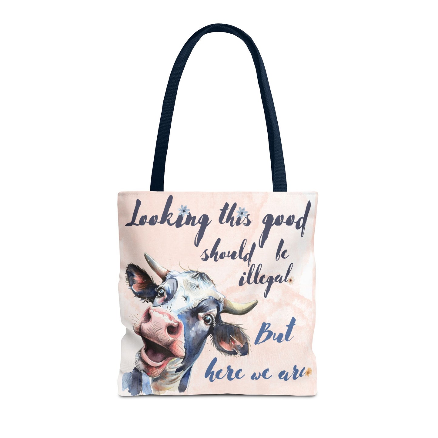 Humorous Cow Tote Bag - 'Looking This Good Should Be Illegal' - Gift Idea