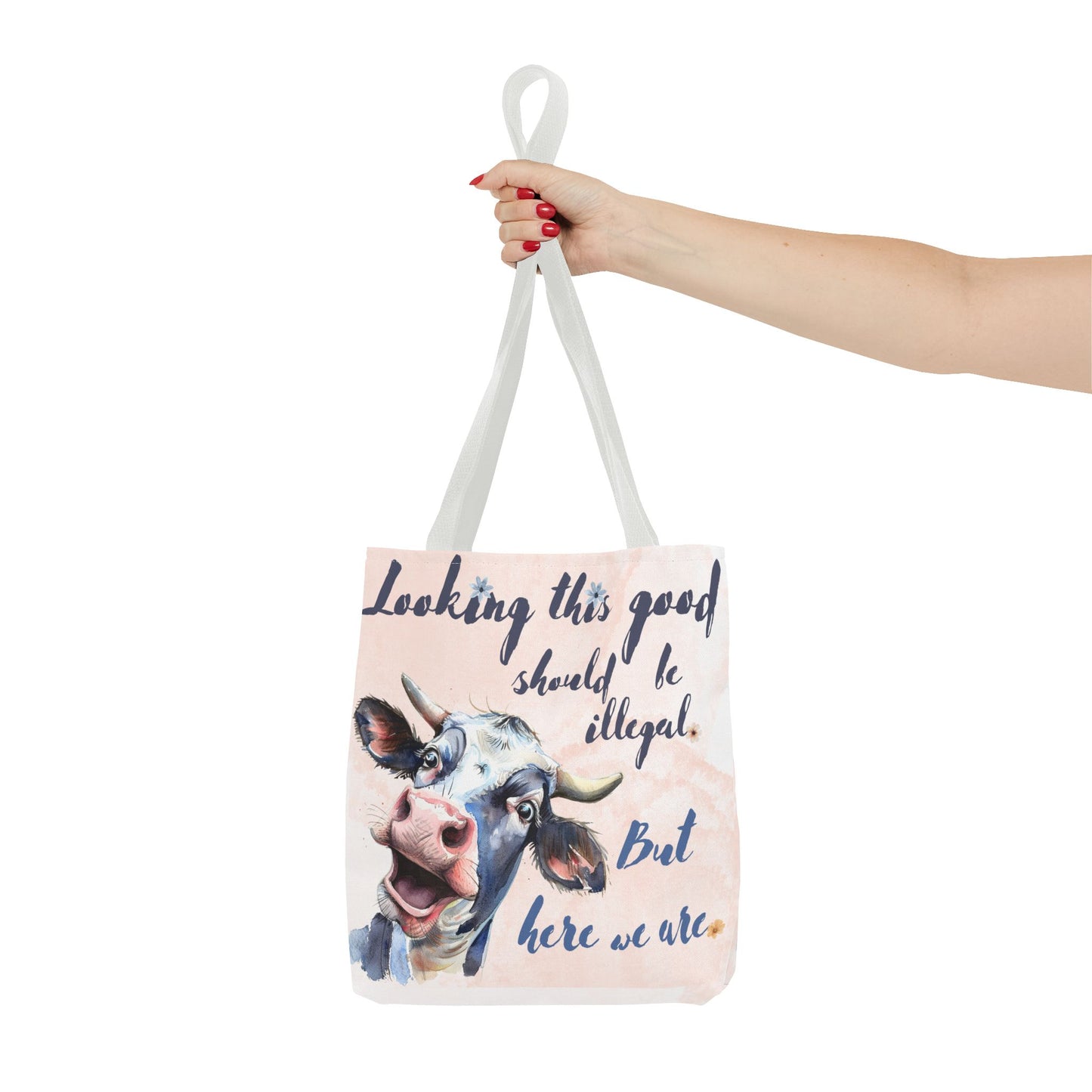 Humorous Cow Tote Bag - 'Looking This Good Should Be Illegal' - Gift Idea