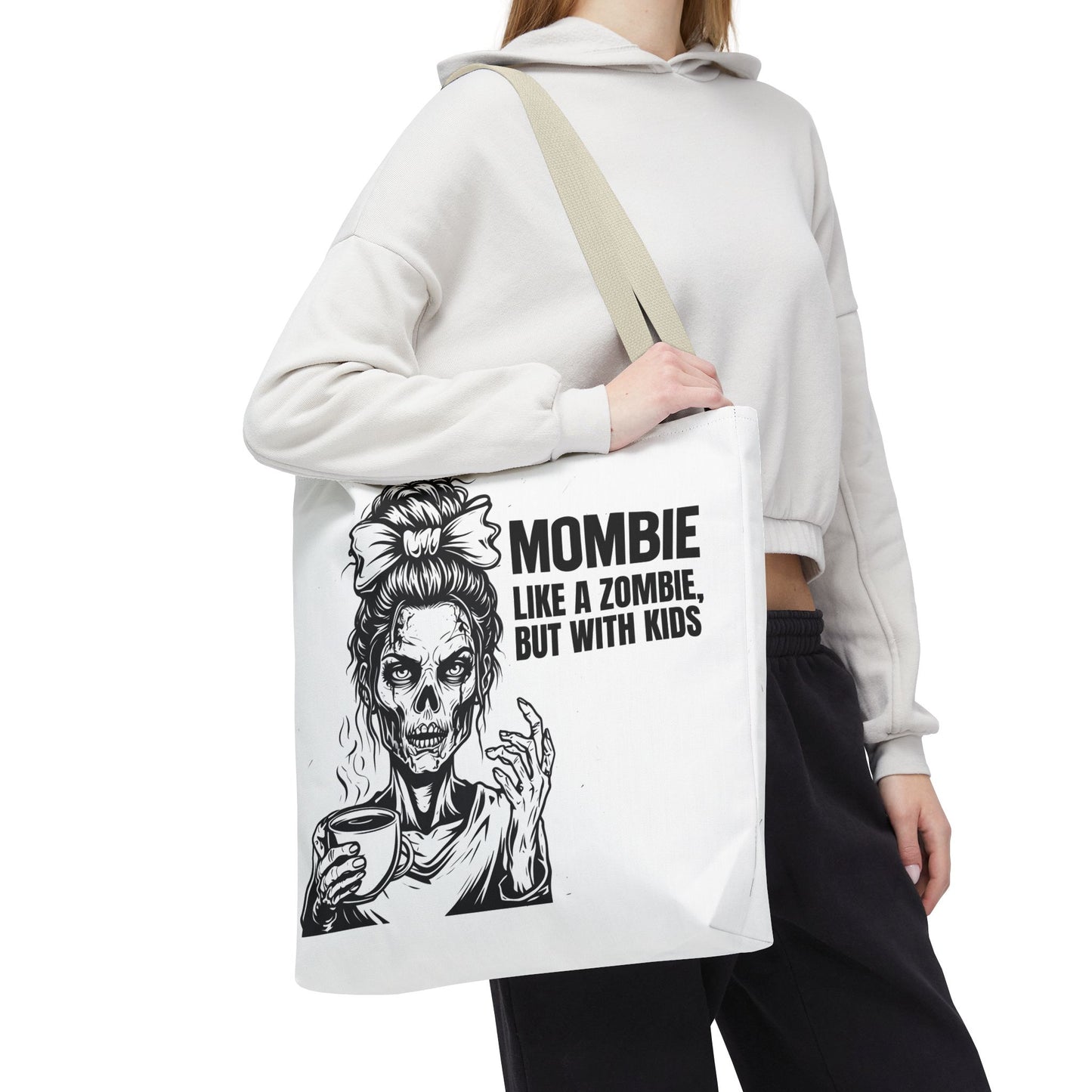 Funny "Mombiel Like a Zombie, but with Kids" Tote Bag - Perfect for Moms and Mother's Day Gift Ideas