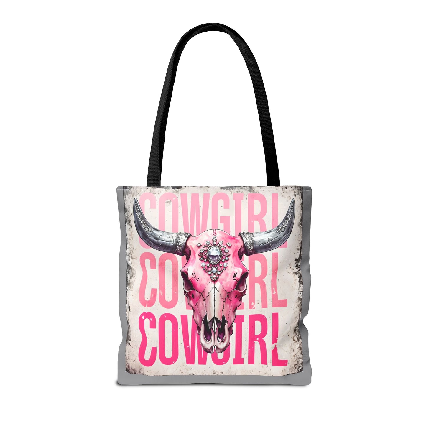 Pink Cowgirl Skull Tote Bag - Stylish Western Decor