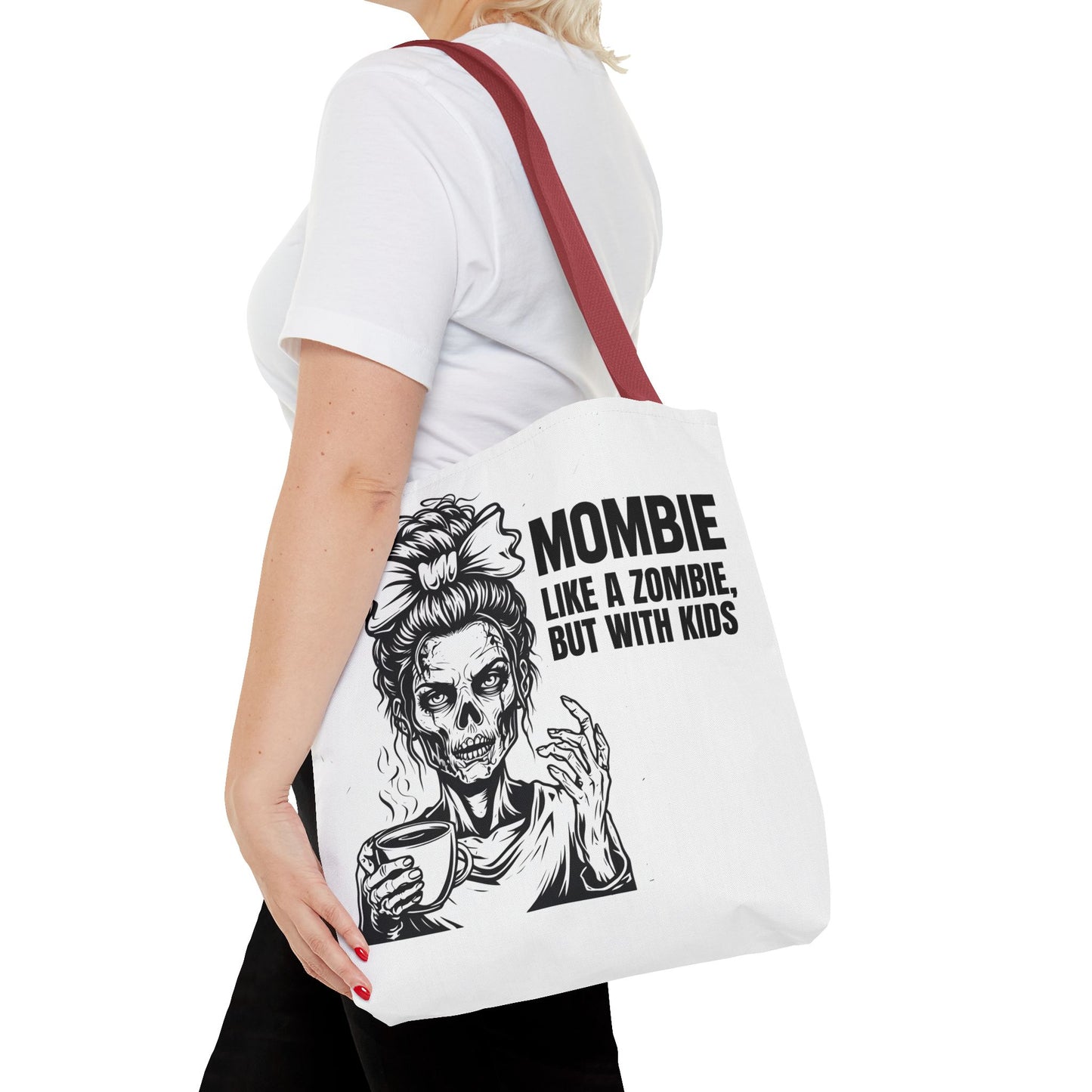 Funny "Mombiel Like a Zombie, but with Kids" Tote Bag - Perfect for Moms and Mother's Day Gift Ideas