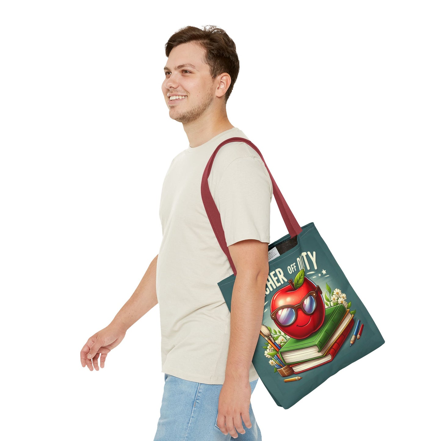 Fun Teacher Tote Bag - 'Teacher Off Duty' Design, Perfect for Back to School & Teacher Appreciation
