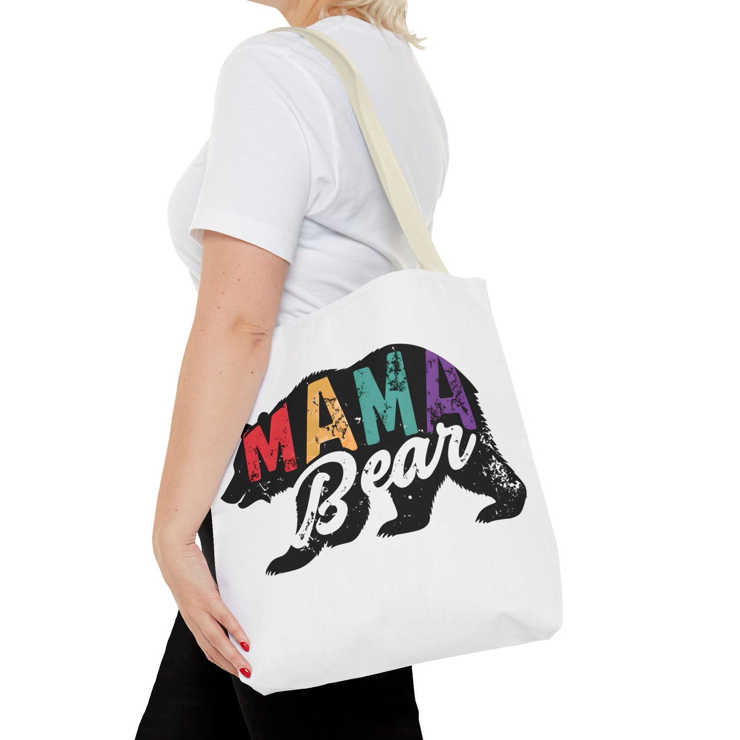 Colorful Mama Bear Tote Bag for Moms - Perfect for Mother's Day, Gifts & Everyday Use