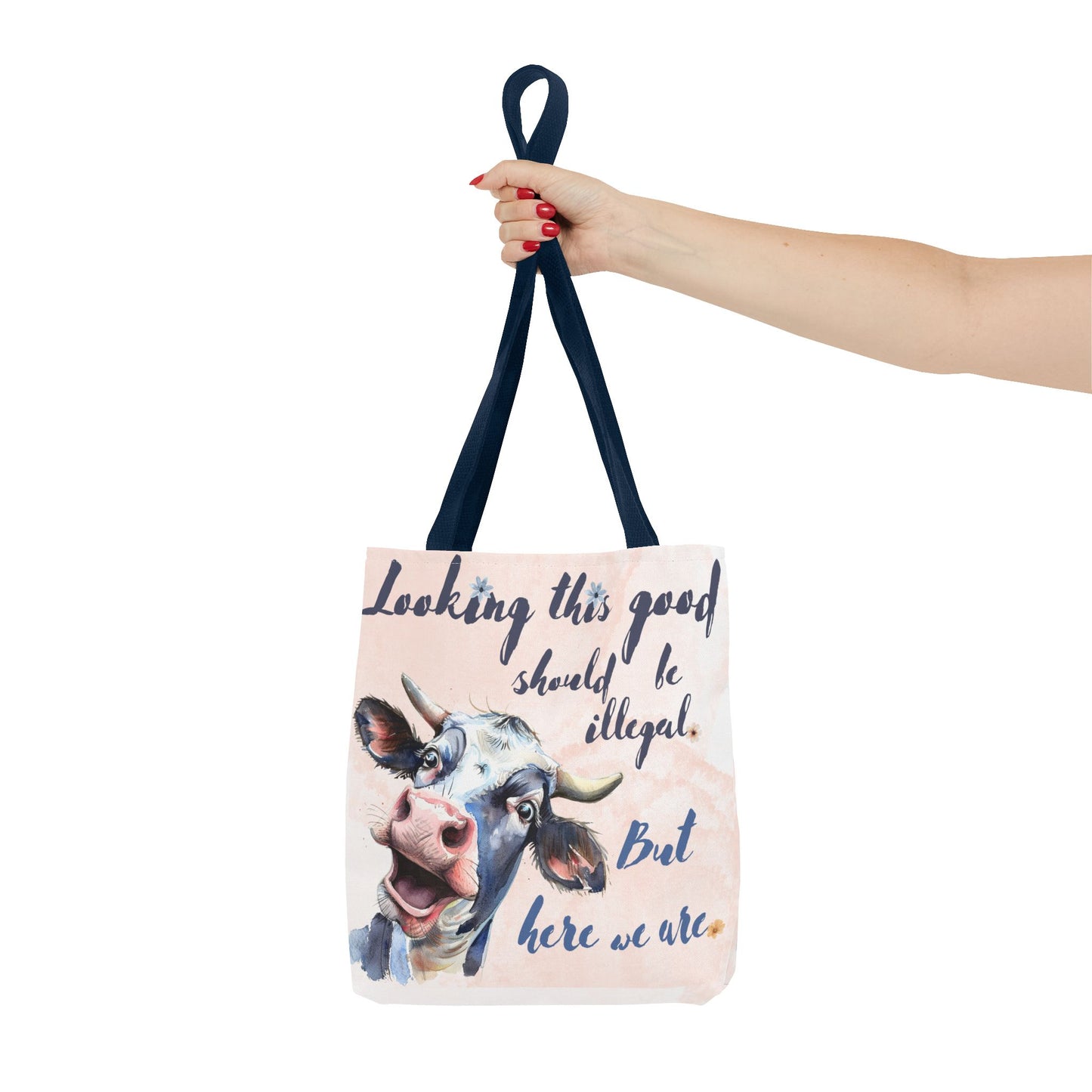 Humorous Cow Tote Bag - 'Looking This Good Should Be Illegal' - Gift Idea