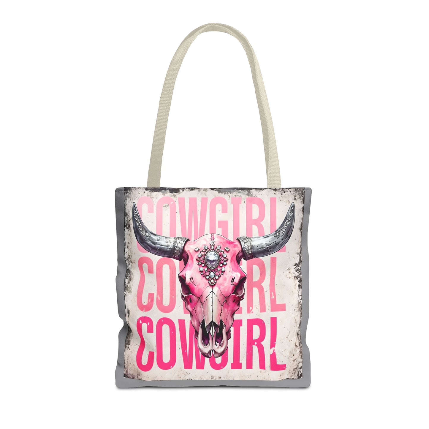 Pink Cowgirl Skull Tote Bag - Stylish Western Decor