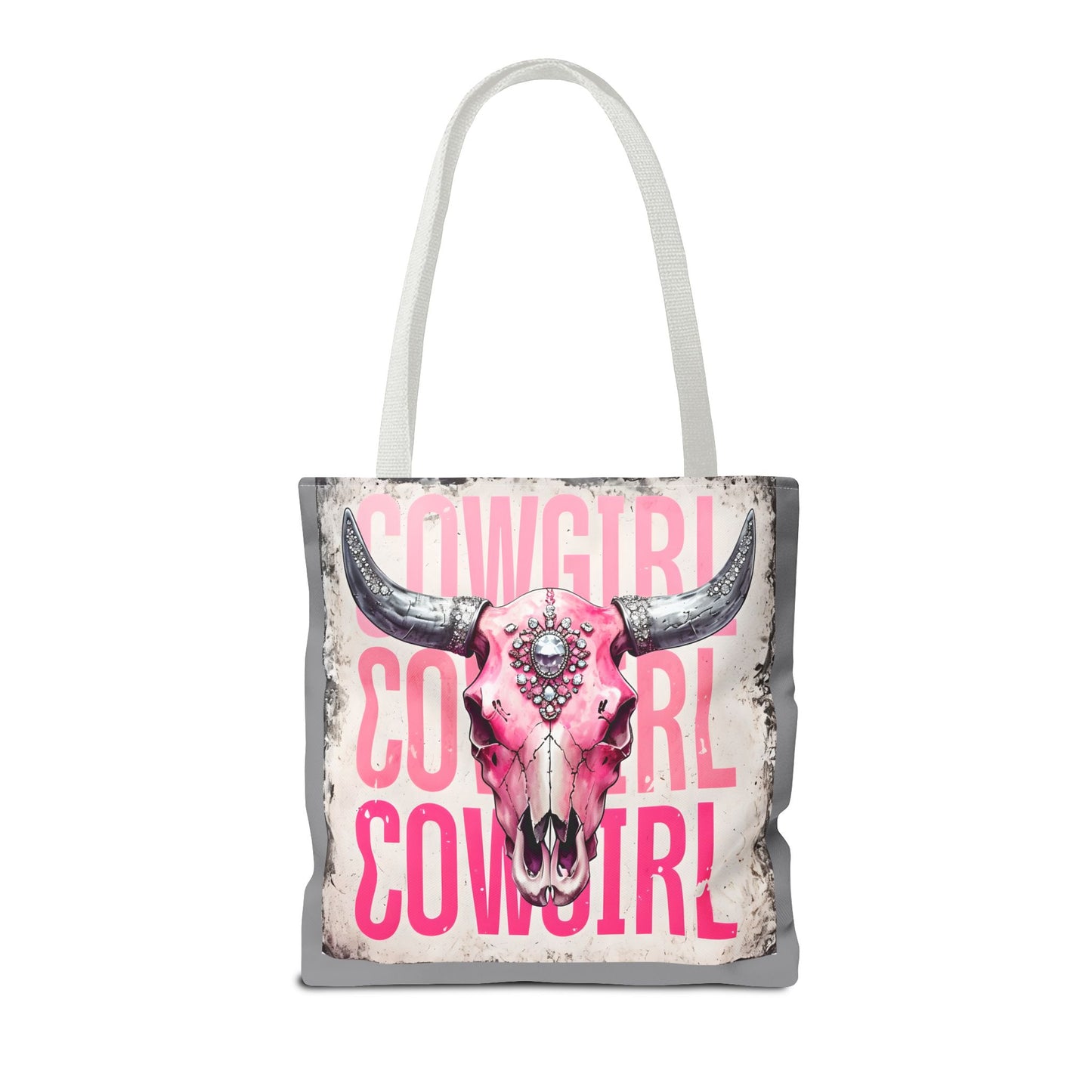 Pink Cowgirl Skull Tote Bag - Stylish Western Decor