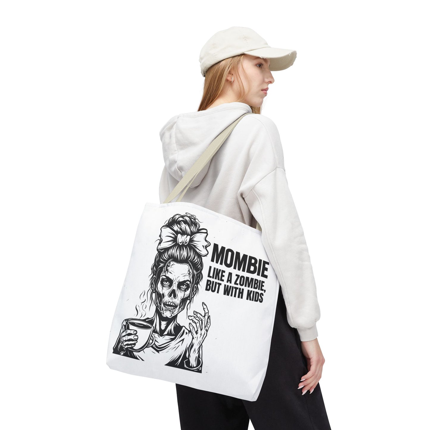 Funny "Mombiel Like a Zombie, but with Kids" Tote Bag - Perfect for Moms and Mother's Day Gift Ideas
