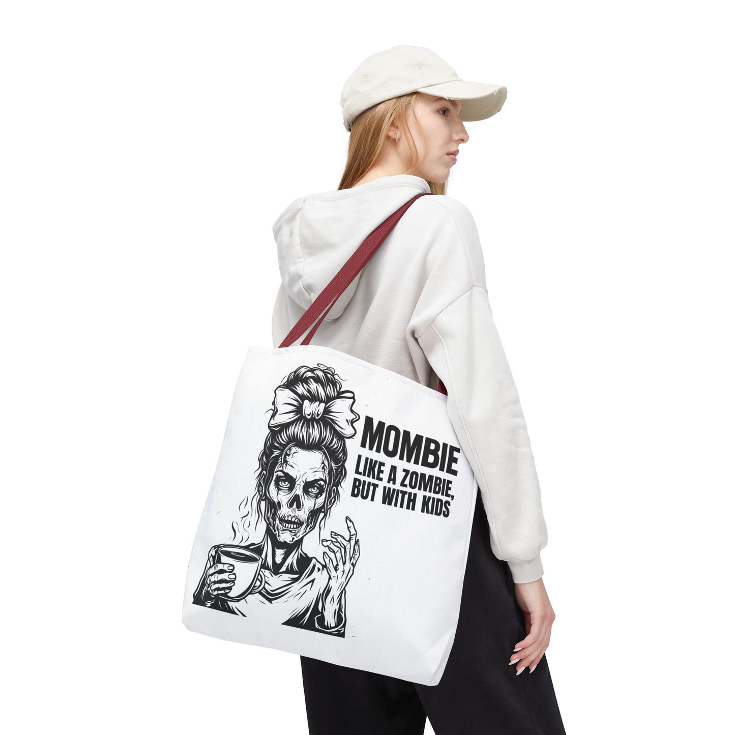 Funny "Mombiel Like a Zombie, but with Kids" Tote Bag - Perfect for Moms and Mother's Day Gift Ideas