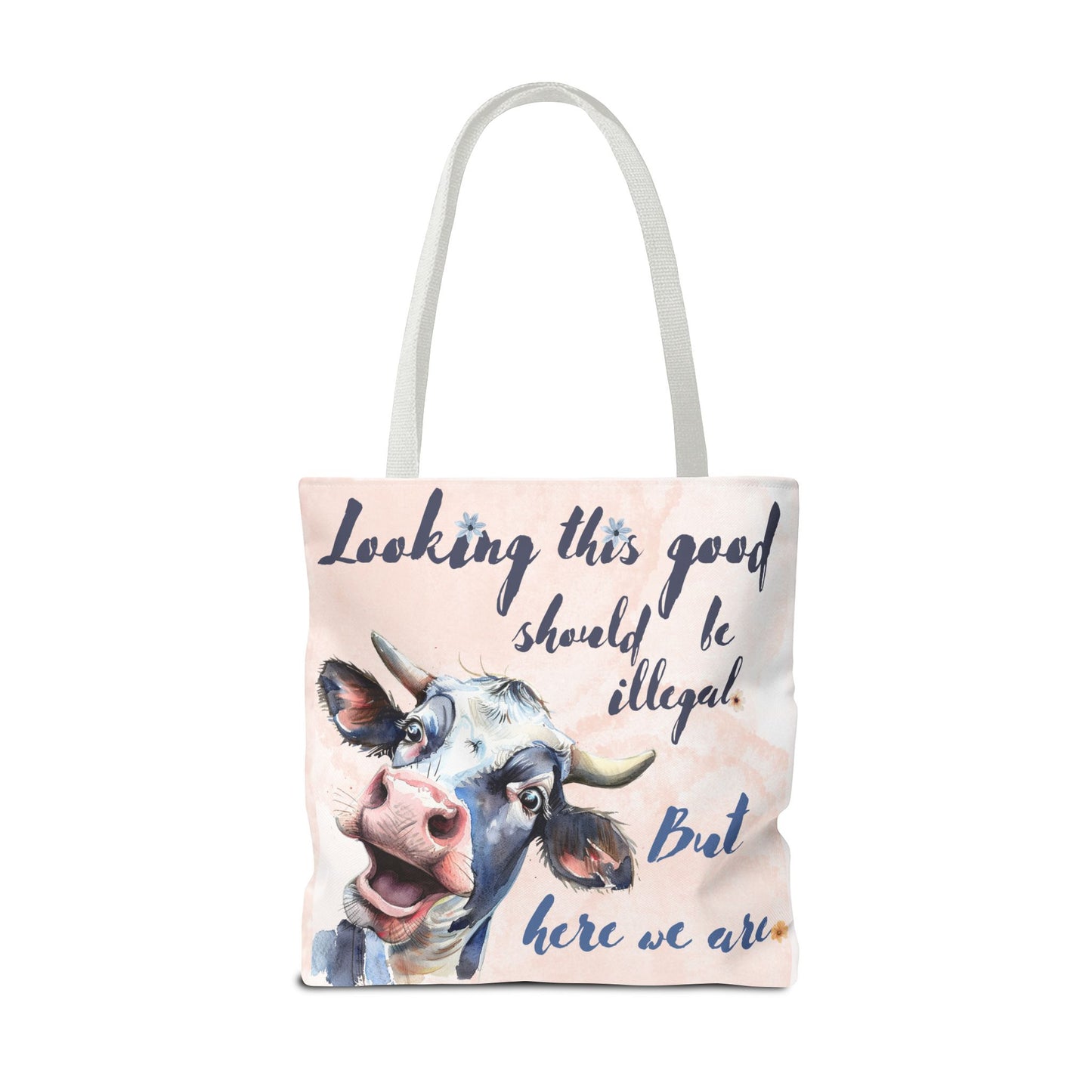 Humorous Cow Tote Bag - 'Looking This Good Should Be Illegal' - Gift Idea